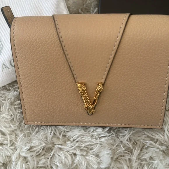 Versace Tan Leather Small Wallet - Picture 2 of 8